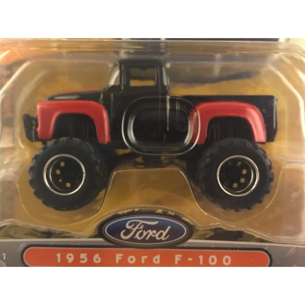 Jada Bigtime 4 Wheelin' '56 1956 Ford F-100 Black & Red Die-cast 1/64 Scale #001